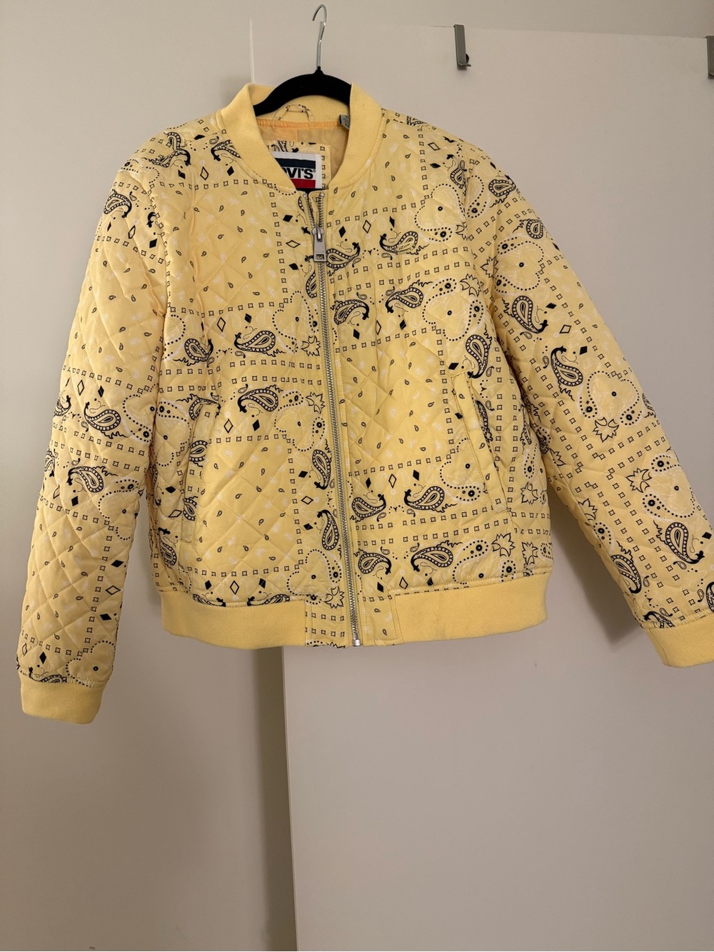 Levi's Kids' Yellow Quilted Bandana-Print Puffer Jacket